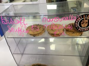 Biacoff and marshmallow cookies. at Indy's Vegan Kitchen in Swindon