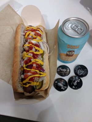New York Hot Dog at Indy's Vegan Kitchen in Swindon