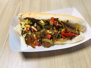 Philly Cheese Steak 😍 at Indy's Vegan Kitchen in Swindon