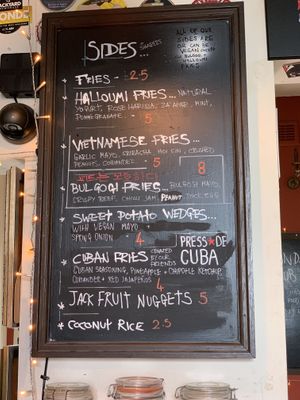 Vegan sides at The Dolphin Inn in Shrewsbury