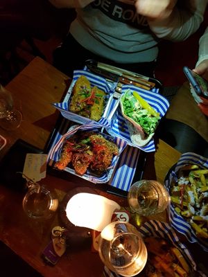 Our vegan order at The Dolphin Inn in Shrewsbury