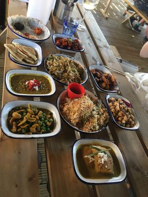 All vegan except one dish at the back! at The Coconut Tree in Cheltenham