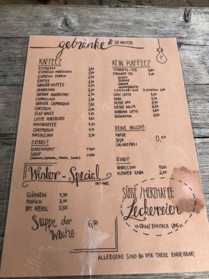 Drinks   at Cafe Willi in Tubingen