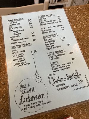Speisekarte   at Cafe Willi in Tubingen