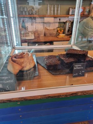 Cinnamon rolls, brownies at Cafe Willi in Tubingen