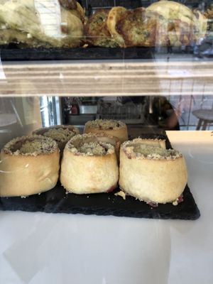 raspberry buns  at Cafe Willi in Tubingen