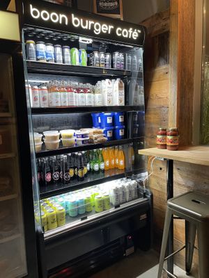 Kombucha, dips, can sugar pop at Boon Burger Cafe in Oakville