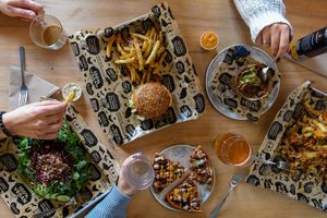 Sharing is caring! at Boon Burger Cafe in Oakville