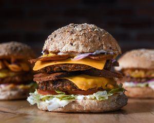 Double Bacun, Double Cheeze, Double Patty! at Boon Burger Cafe in Oakville