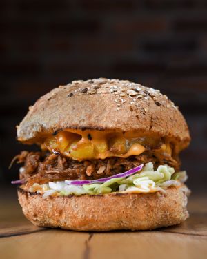 BBQ Jackwich at Boon Burger Cafe in Oakville