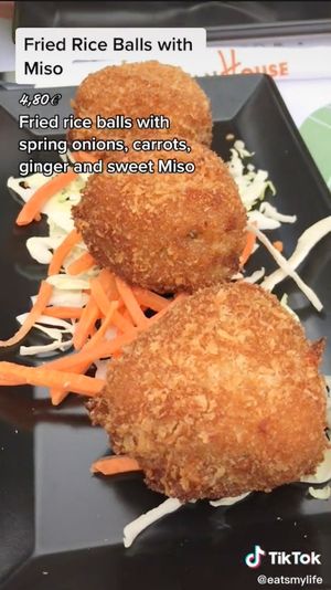 Fried Rice Balls with Miso at Asian House in Kalamaria