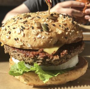 Impossible burger vegan style !! at Hopdoddy Burger Bar in Tustin