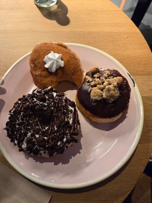 Oreo, apple cinnamon and cookie dough at Brammibal's Donuts - Prenzlauer Berg in Berlin