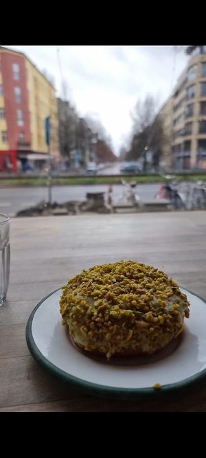 Pistachio donut at Brammibal's Donuts - Prenzlauer Berg in Berlin