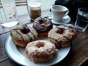 vegan Donuts, Nougat, peanut-butter at Brammibal's Donuts - Prenzlauer Berg in Berlin