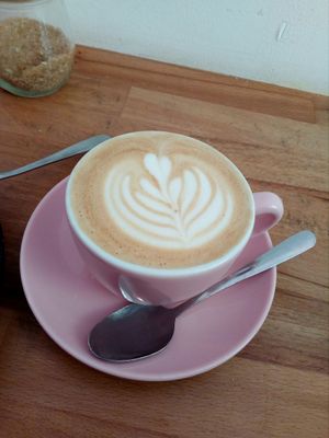 Lovely cappuccino with oat milk at Brammibal's Donuts - Prenzlauer Berg in Berlin