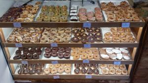 Big donut selection at Brammibal's Donuts - Prenzlauer Berg in Berlin