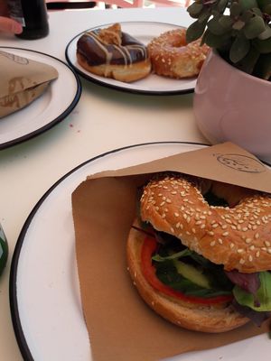 Bagel and doughnuts at Brammibal's Donuts - Prenzlauer Berg in Berlin