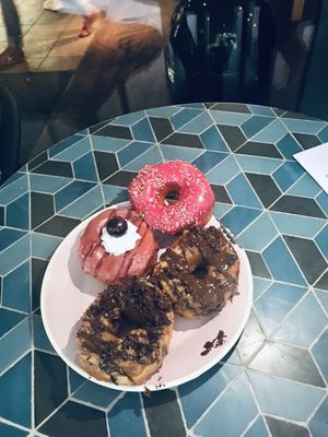 Variety of donuts at Brammibal's Donuts - Prenzlauer Berg in Berlin