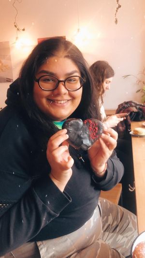 Black heart donut at Brammibal's Donuts - Prenzlauer Berg in Berlin