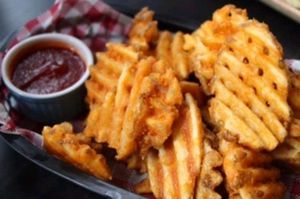 waffle fries at Small Bar in Crows Nest