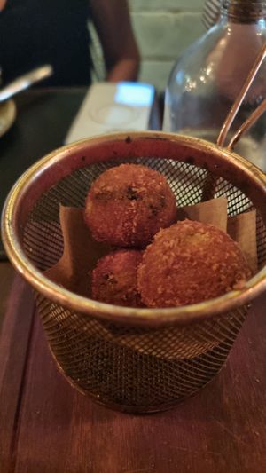 Risotto fried balls at Piccoli Cucina in Sao Paulo