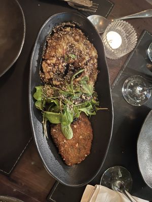 Cod and risotto, a bit too heavy on the soy seasoning for me.   at Piccoli Cucina in Sao Paulo