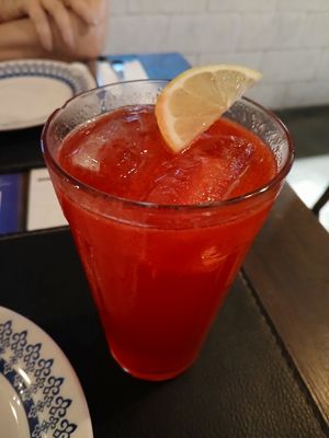 Pink lemonade at Piccoli Cucina in Sao Paulo