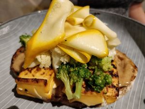 Sourdough and grilled tofu at HRVST by Kilter Avenue in Central Singapore