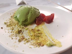 Macha dessert at HRVST by Kilter Avenue in Central Singapore