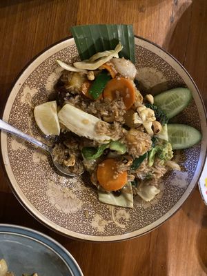 Pineapple vegan fried rice (awesome before pic sorry)   at Imm Oon in Lilydale