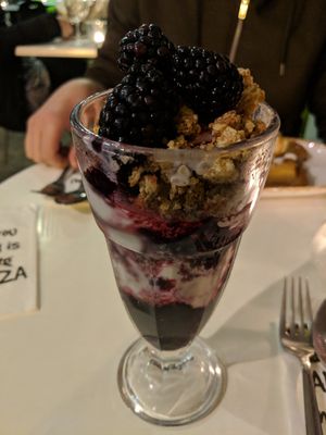 Vegan berry sundae at Enzo in Nantwich