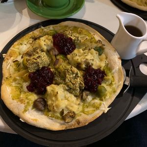 Festive vegan pizza! at Enzo in Nantwich