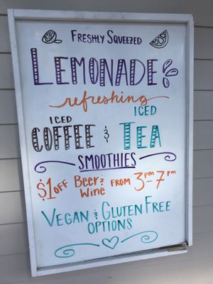 Advertised vegan options at Panini Schamini in Key West