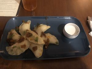 Pirogie, traditional style.  at Bez Lukru in Wroclaw