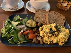 scrambled tofu  at Bez Lukru in Wroclaw