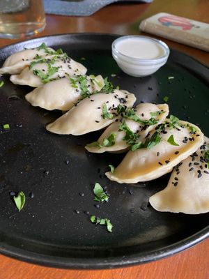 Lentils pierogi at Bez Lukru in Wroclaw