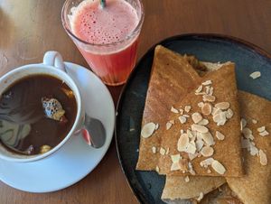 Apple pie pancake at Bez Lukru in Wroclaw