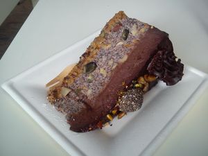 vegan chia pudding cake at Bez Lukru in Wroclaw