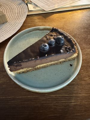 chocolate tart  at Bez Lukru in Wroclaw