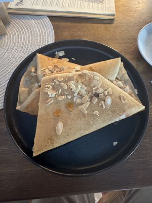 Buckwheat crepes with apples  at Bez Lukru in Wroclaw