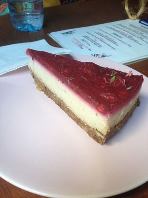 Seems like it was a raspberry cheesecake at Bez Lukru in Wroclaw