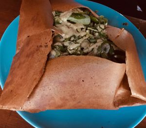 Humus pancake  at Bez Lukru in Wroclaw