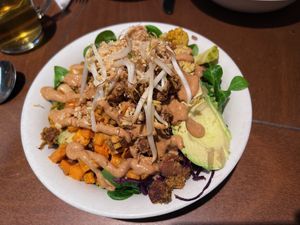 gado gado with avocado instead of egg  at SLA - Catharijne in Utrecht