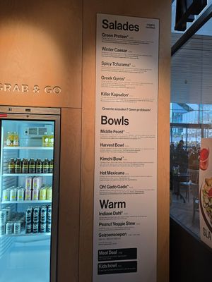 Menu / drinks at SLA - Catharijne in Utrecht