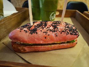 Beetroot sandwich  at Urbana - Marechal Saldanha in Porto