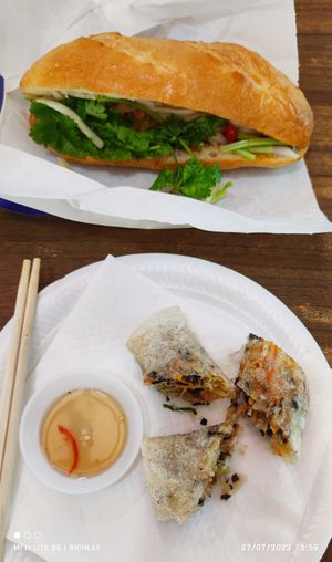 Vegan Joy (top) and Golden Roll at Boon Pisang Goreng in Central Singapore