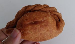 Potato curry puff at Boon Pisang Goreng in Central Singapore
