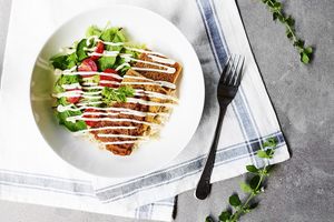 Loco Moco with tempeh at Oizumi Kojo Nishi-Azabu 大泉工場 in Tokyo