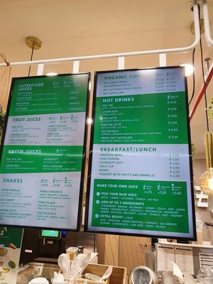 menu at Zest in Bruges